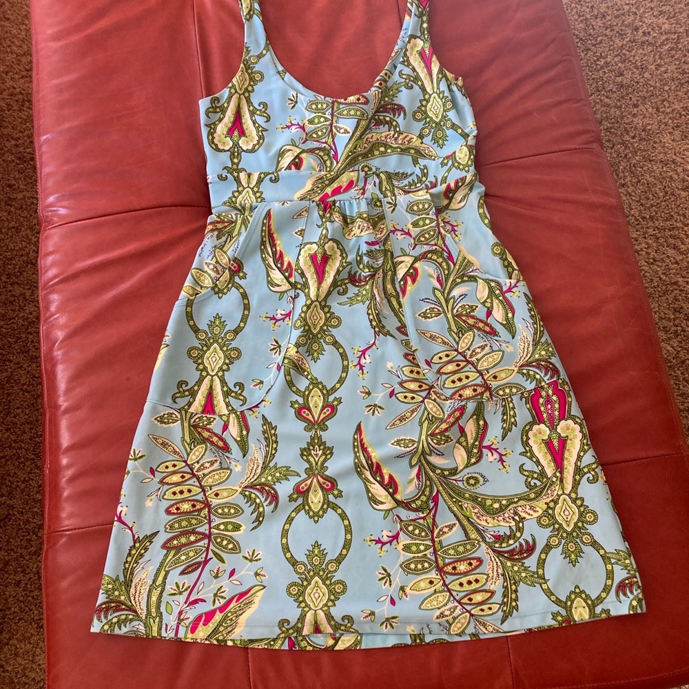 Jude Connally printed dress XS - aqua blue/green
